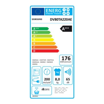 Samsung DV80TA220AE Στεγνωτήριο Ρούχων 8Kg - Image 6
