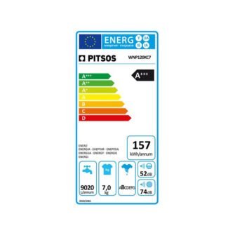 Pitsos WNP120KC7 Πλυντήριο Ρούχων 7Kg - Image 5