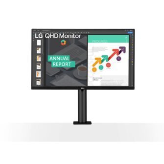 LG 27QN880-B 27" QHD Ergo Monitor Black - Image 3