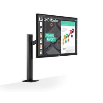 LG 27QN880-B 27" QHD Ergo Monitor Black - Image 4