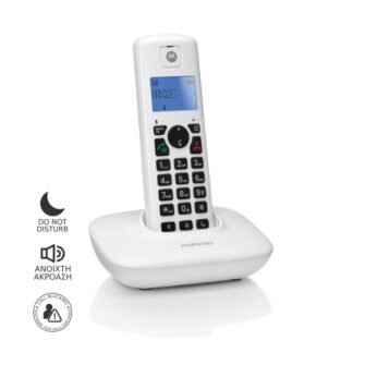 Motorola T401+ Ασύρματο τηλέφωνο White