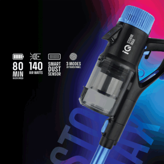 IQ VC-998 Επαναφορτιζόμενη Σκούπα Stick Μπλε - Image 3