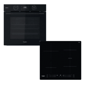 Whirlpool OMSK58RU1SB + WB S2560 N Φούρνος άνω Πάγκου 71lt με Επαγωγικές Εστίες Μαύρος
