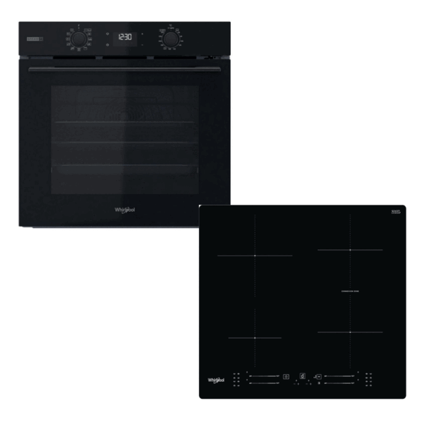 Whirlpool OMSK58RU1SB + WB S2560 N Φούρνος άνω Πάγκου 71lt με Επαγωγικές Εστίες Μαύρος
