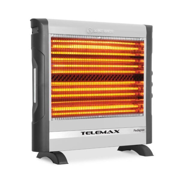 Telemax Pedigree Θερμάστρα Χαλαζία Ασημί 2800W