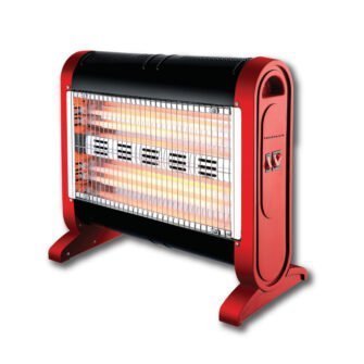 Telemax QH-1601-RB Θερμάστρα Χαλαζία Κόκκινη/Μαύρη 1600W
