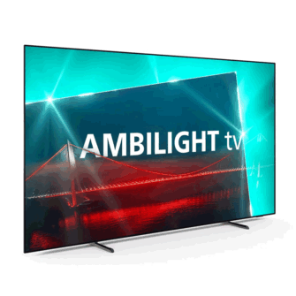 Philips 55OLED718/12 55″ Τηλεόραση OLED 4K UHD Ambilight Android TV με ενσωματωμένα Dolby Vision και Dolby Atmos για ταινίες, εκπομπές και παιχνίδια με απίστευτη εικόνα και ήχο.